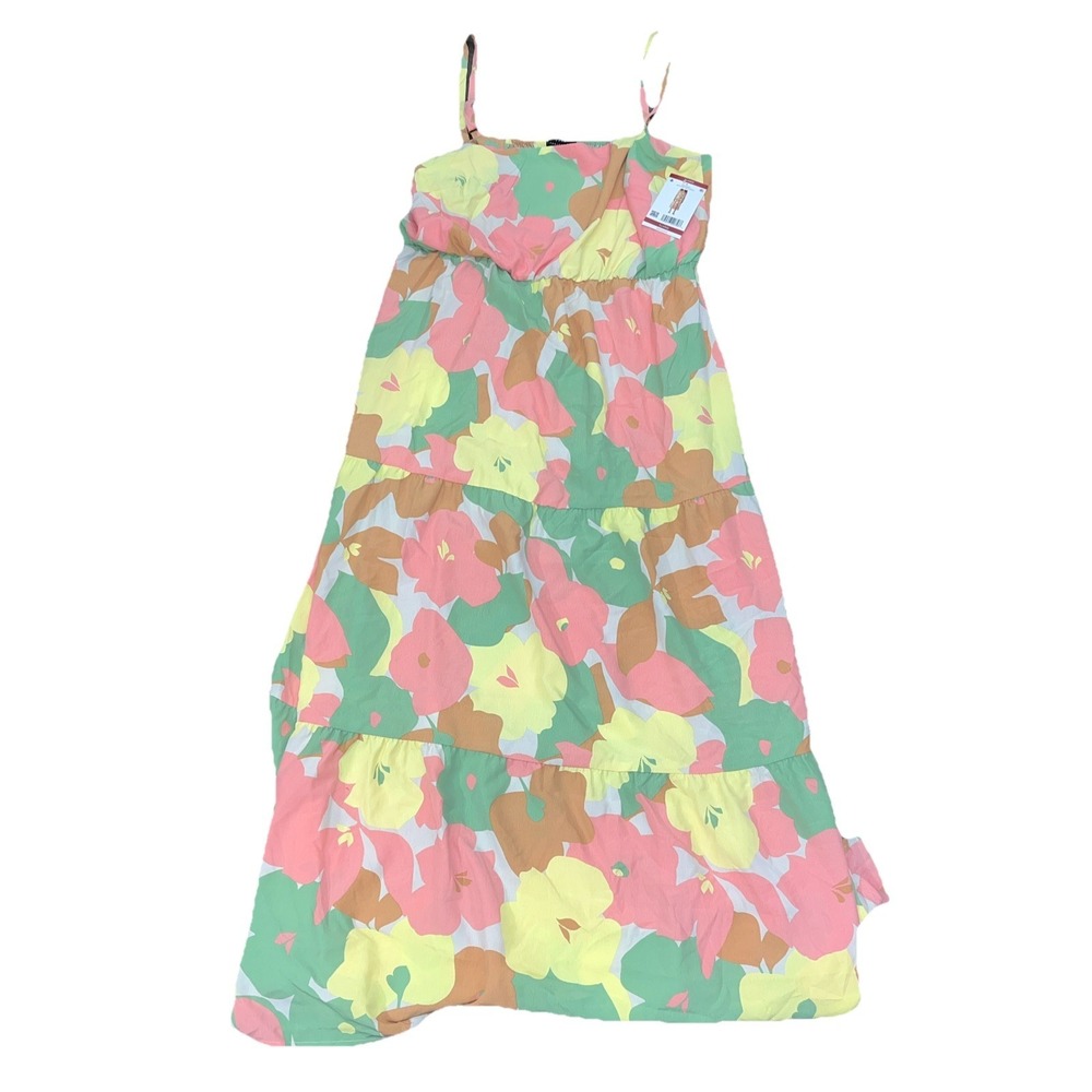 NWT Social Standard by Sanctuary Womens Tank Smocked Back Dress Fiesta XL